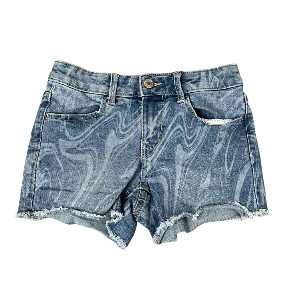 SO Blue Swirl Denim Shorts